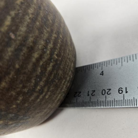 Studio Pottery Handmade Vase Signed Browns Tans & Black Tool Mark Accents - Picture 9 of 12